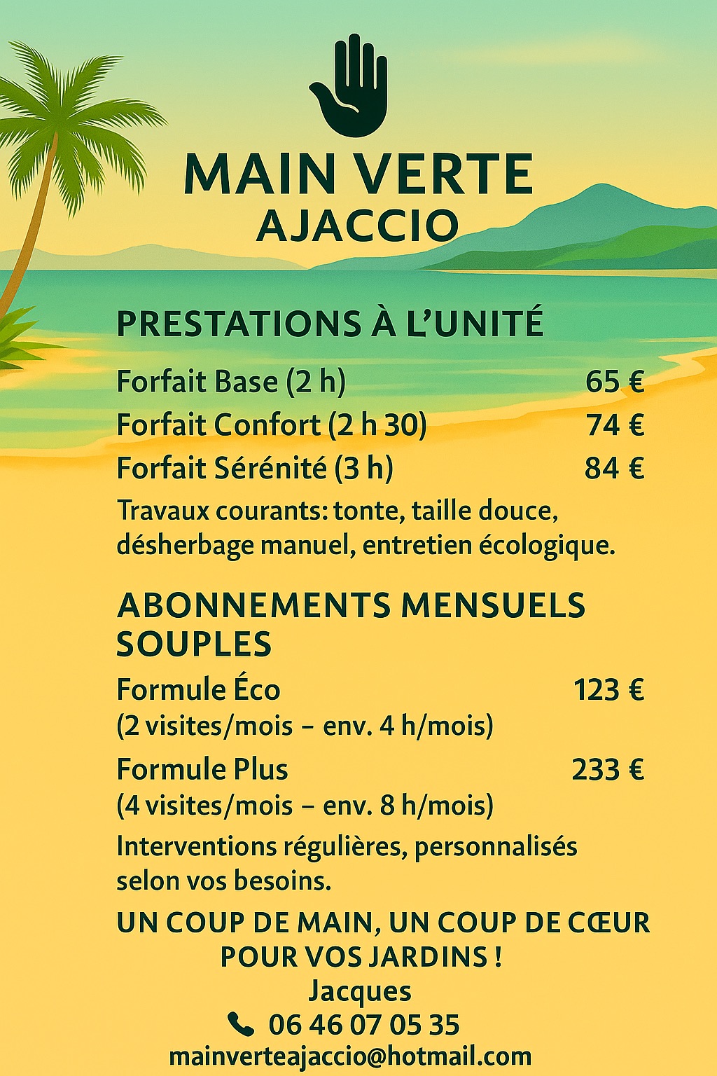 Flyer Main Verte Ajaccio